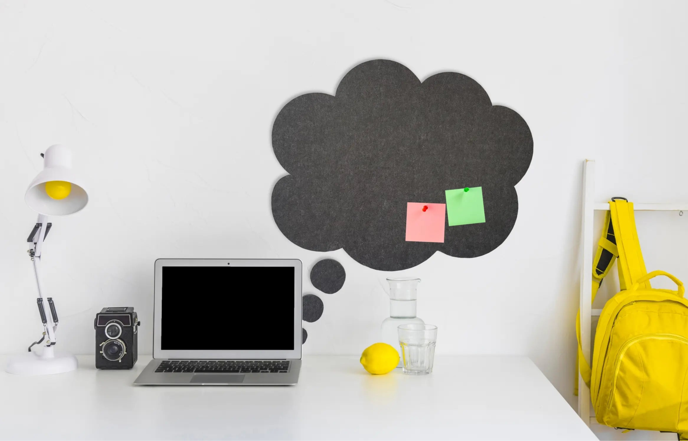 Bulletin Felt Pin Board - CLOUD in office interior Decormania UK